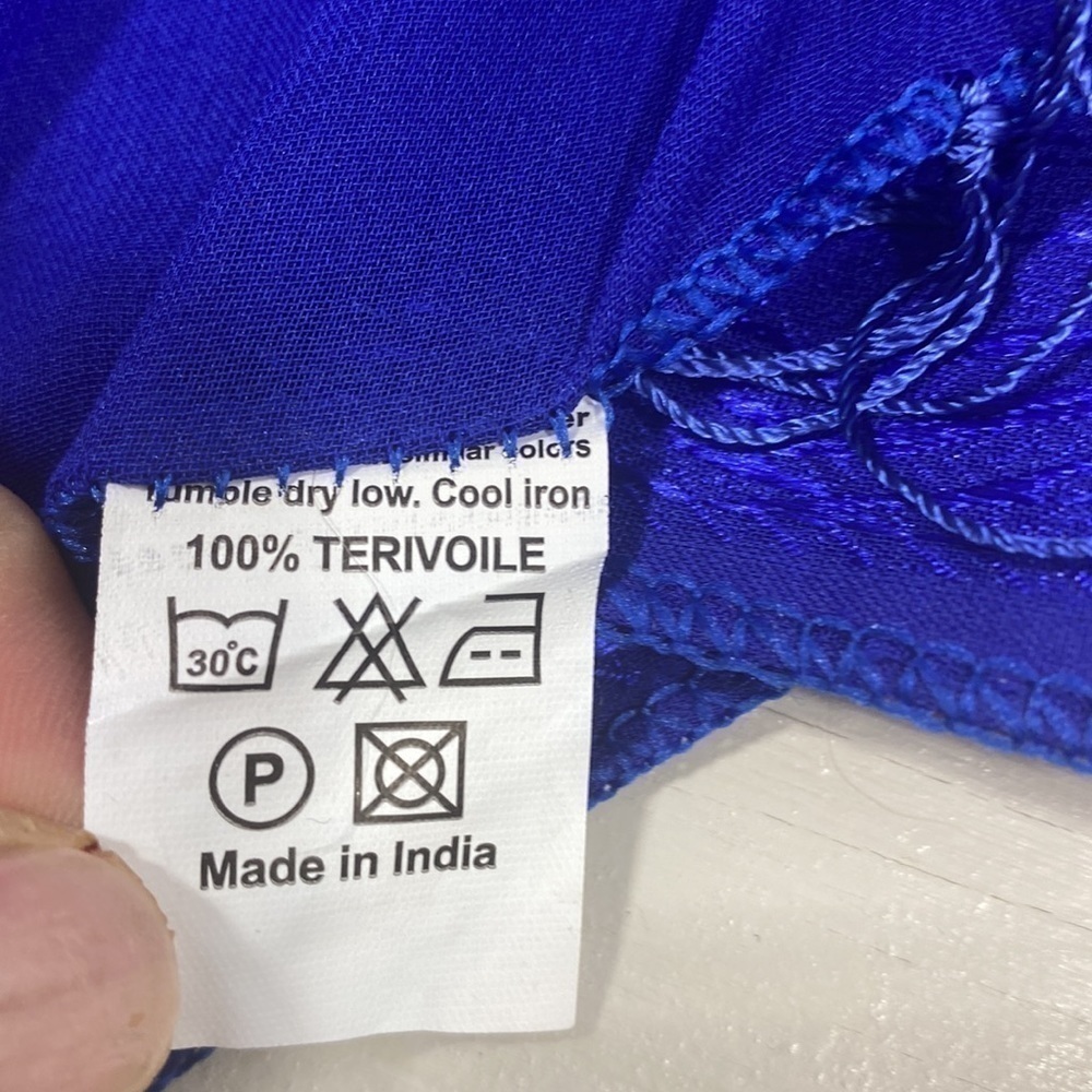 NWT Island style blue bathing suit cover up / wrap - Picture 9 of 10